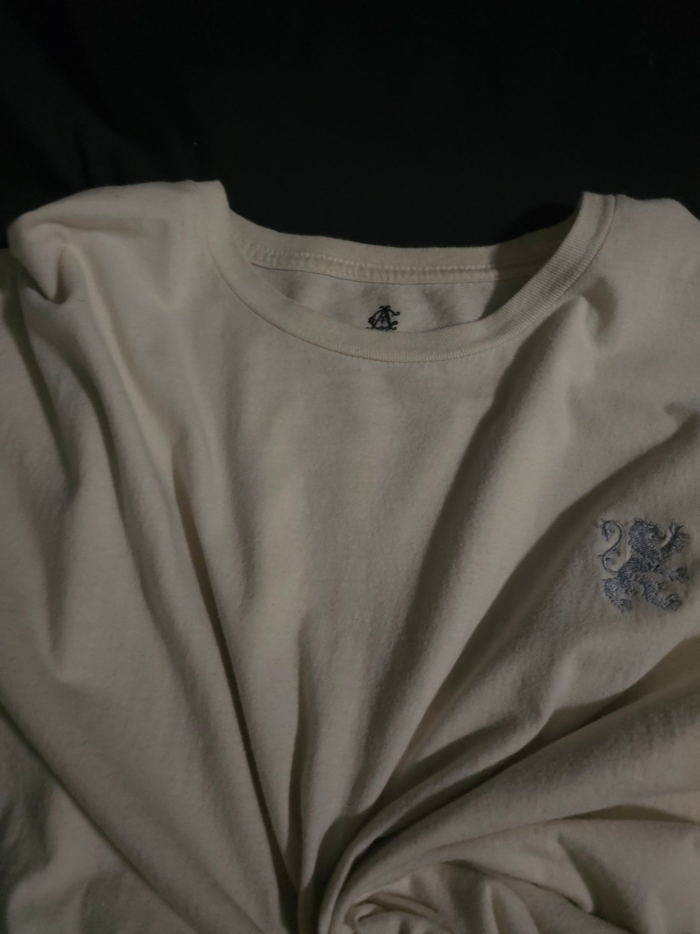 T-shirt essentiel — Lion brodé minimaliste décontracté