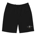 Black Agilis Cultus men’s heavy fleece shorts front view with relaxed fit, drawcord waistband, side pockets, and premium streetwear styling