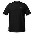 AC Essential Tee in black — front view, soft unisex fit with embroidered lion crest, by Agilis Cultus