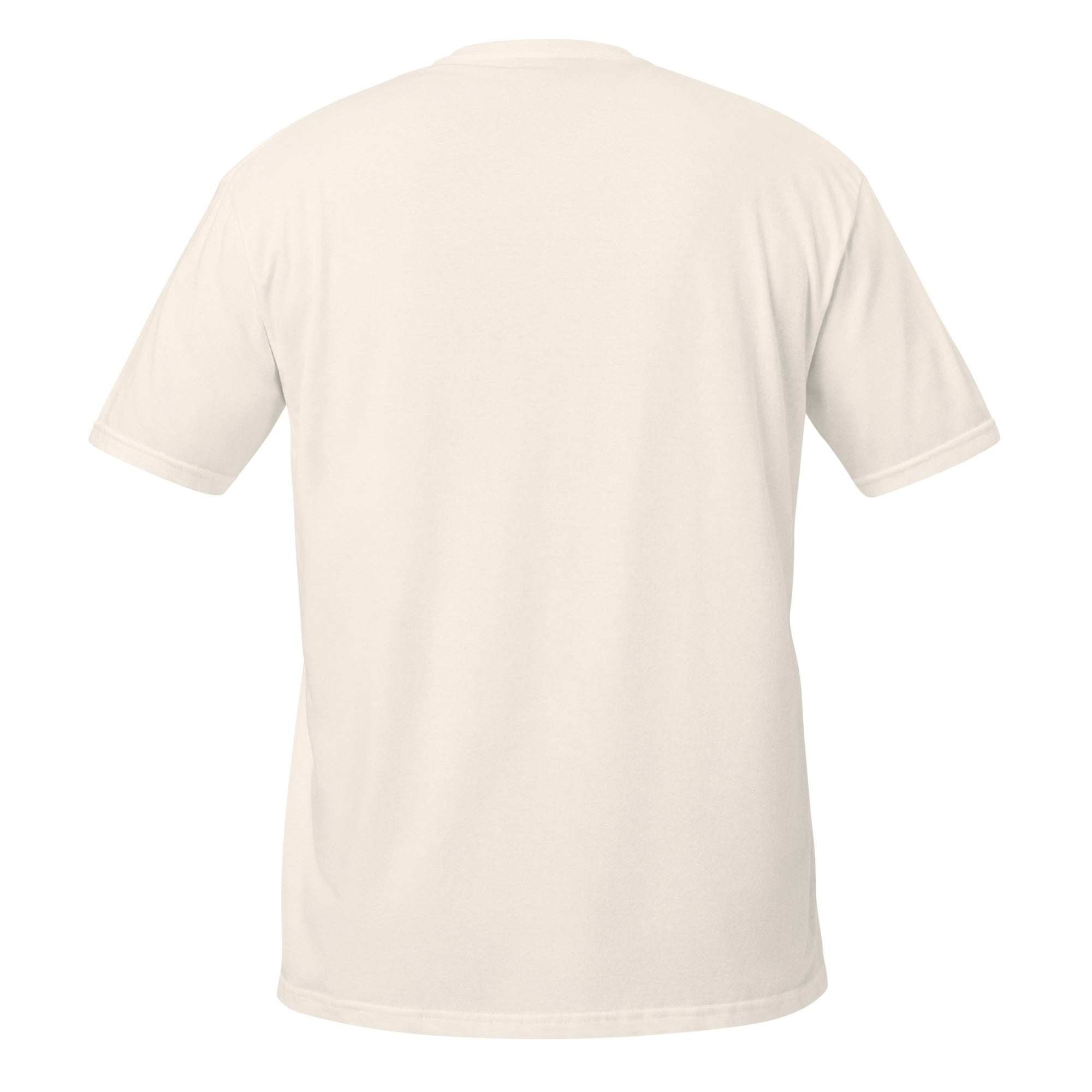 AC Essential Tee in natural — back view, soft unisex fit, by Agilis Cultus