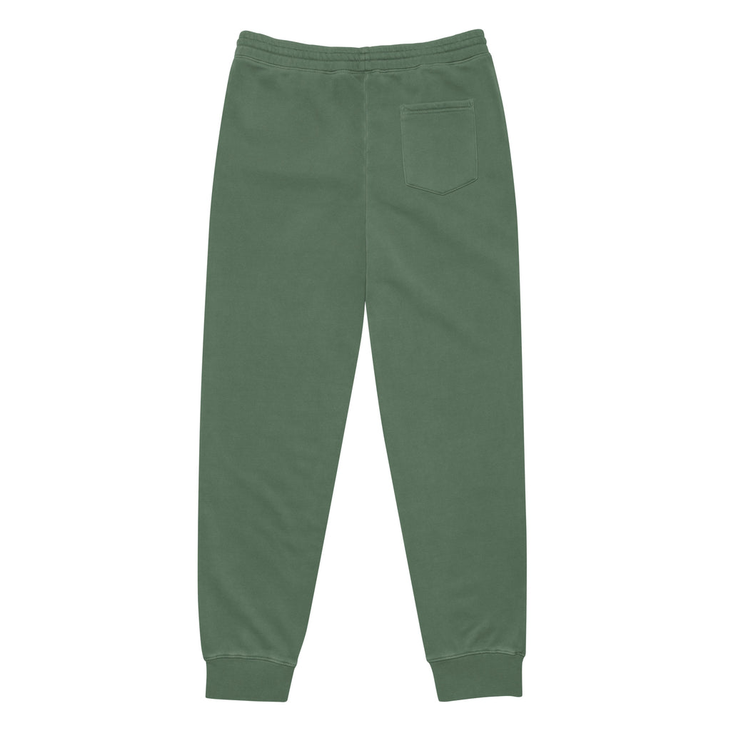 AC Agilis Cultus alpine green pigment dyed sweatpants with embroidered logo back view