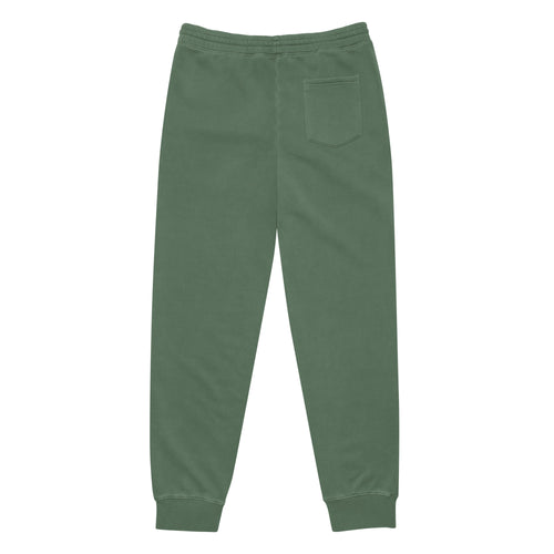 AC Agilis Cultus alpine green pigment dyed sweatpants with embroidered logo back view